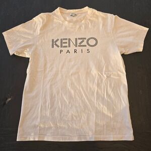 Kenzo Paris Mens Logo Graphic T-Shirt White Cotton Short Sleeve M F005TS0924SG